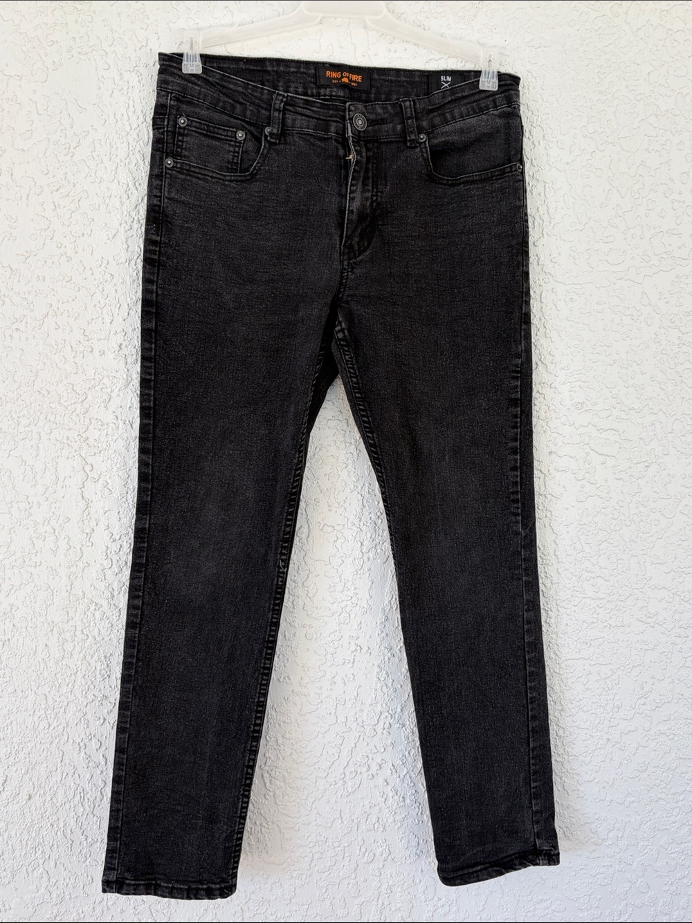 Ring of Fire Men's Charcoal Slim Jeans size 32x30